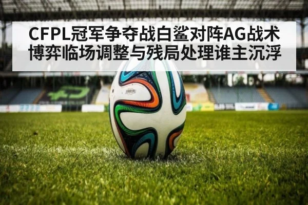 CFPL冠军争夺战白鲨对阵AG战术博弈临场调整与残局处理谁主沉浮